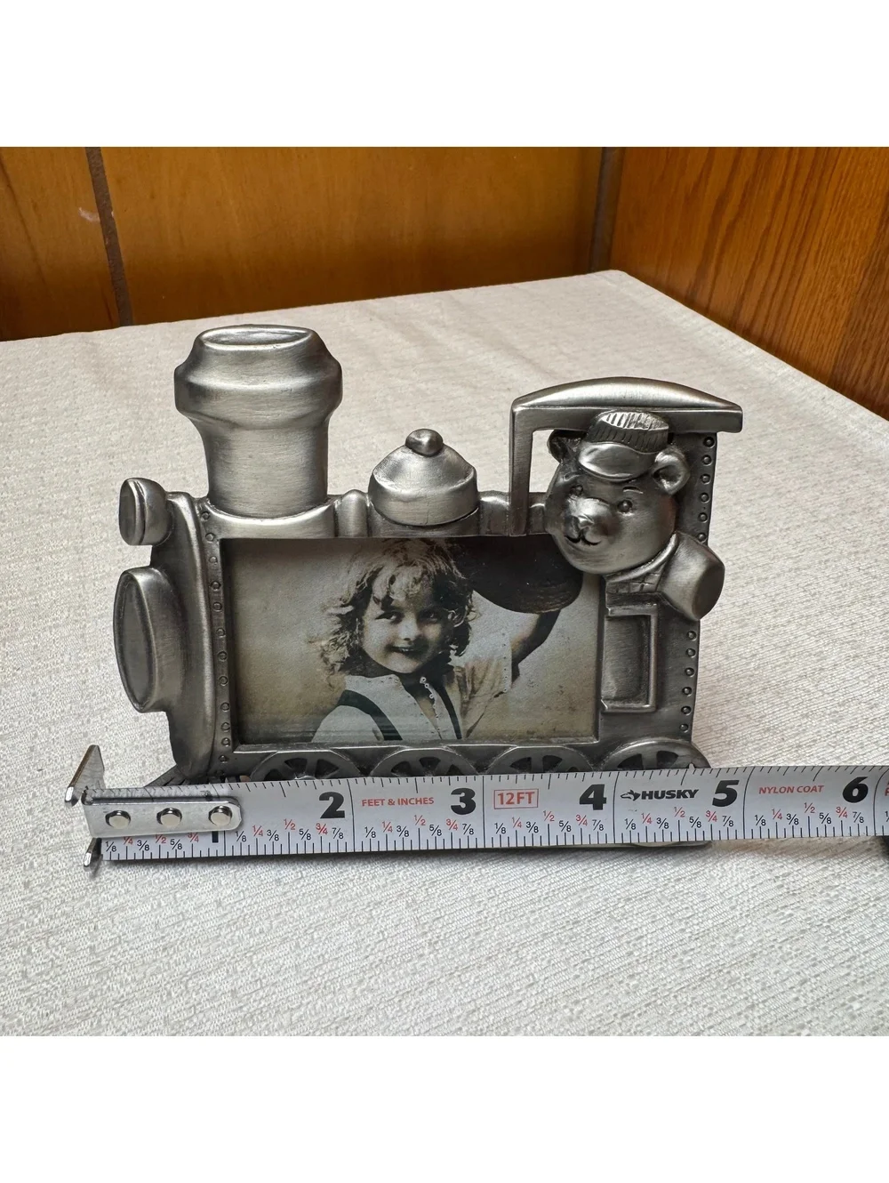 Vintage Berkeley Designs Train Picture Frame 3x2 Teddy Bear Musical Taiwan